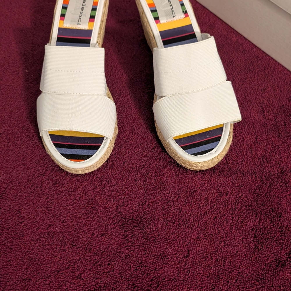 Aj Valenci White Espadrille Sandals